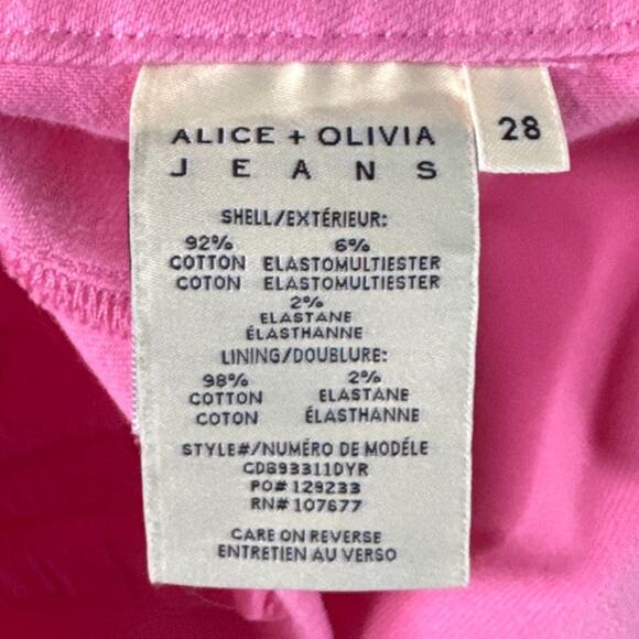 Alice + Olivia Jeans Olivia Denim Shorts Primrose Pink SZ 28 NWT - Picture 9 of 12